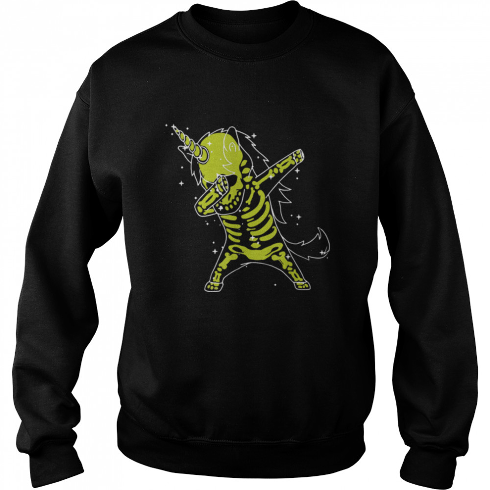Skeletone Unicorn Dab Halloween Lover Cute Unicorn T- B0B7F4CS88 Unisex Sweatshirt