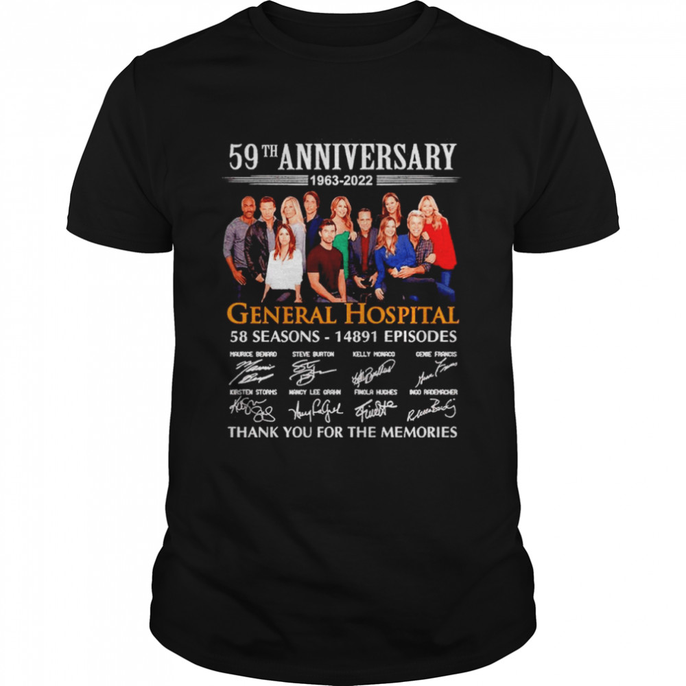 59th anniversary 1963 2022 General Hospital 58 seasons 14891 episodes thank you for the memories shirt Classic Men's T-shirt