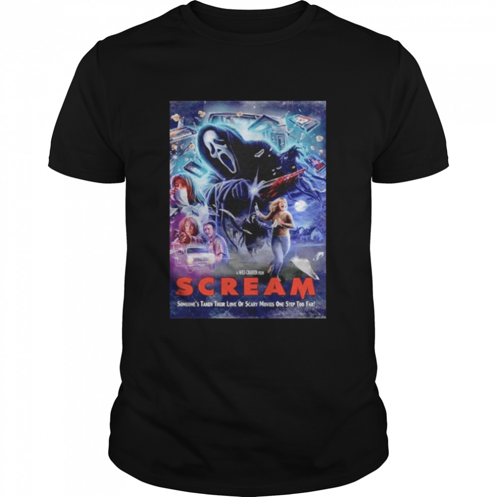 A wes craven film scream someone’s taken their love of Scary Movies shirt