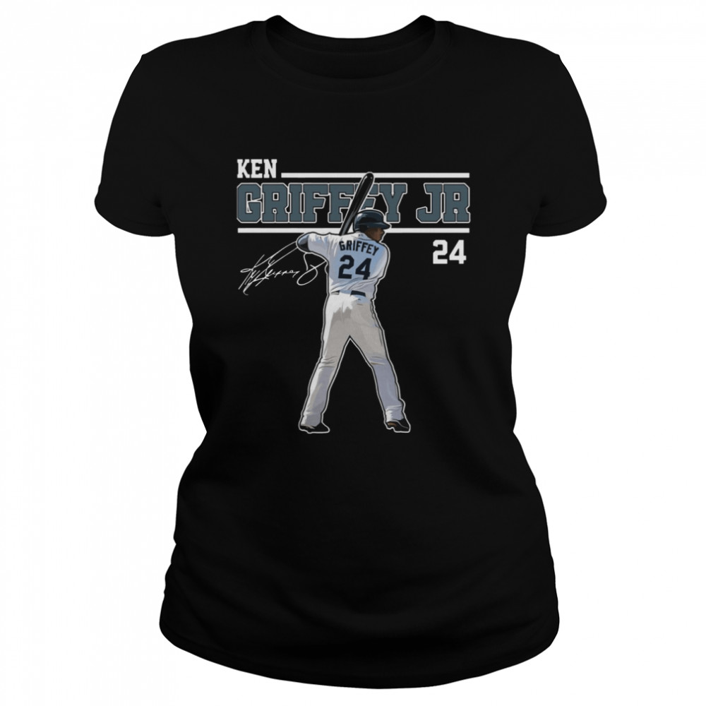 Art Ken Griffey Jr The Kid Seattle Baseball Legend Signature shirt Classic Women's T-shirt