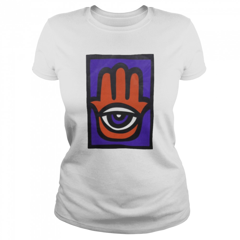 Hand Shine Eye Colored Design Hamsa shirt Classic Women's T-shirt