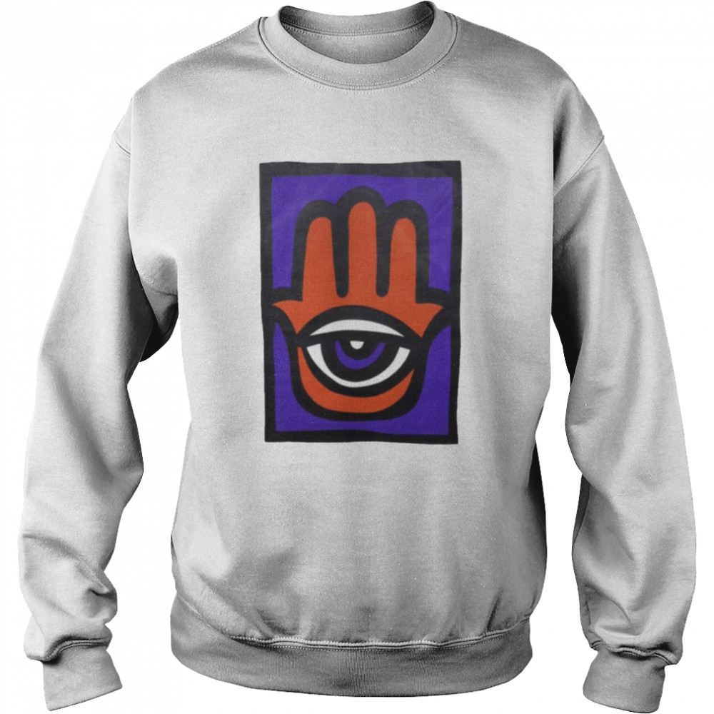 Hand Shine Eye Colored Design Hamsa shirt Unisex Sweatshirt