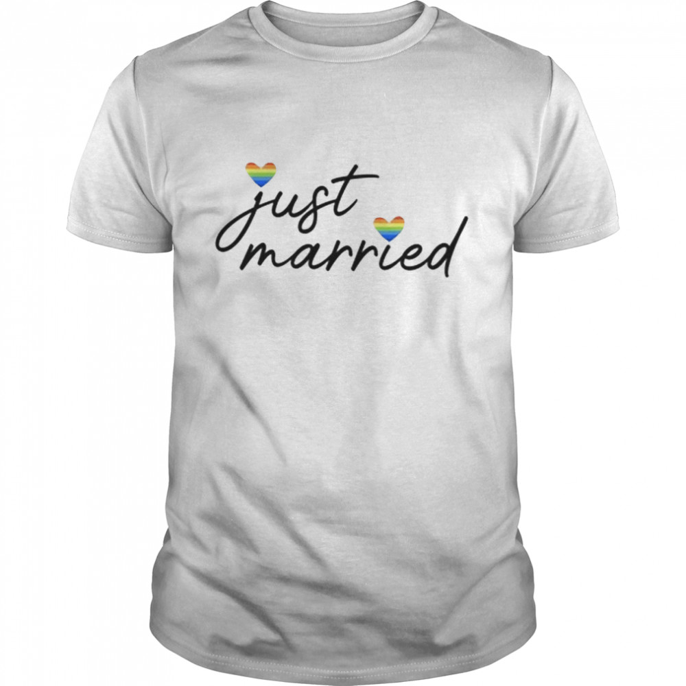 Just Married Lgbtq shirt Classic Men's T-shirt