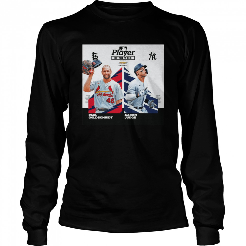 MLB Paul Goldschmidt and Aaron Judge Player of the Week shirt Long Sleeved T-shirt