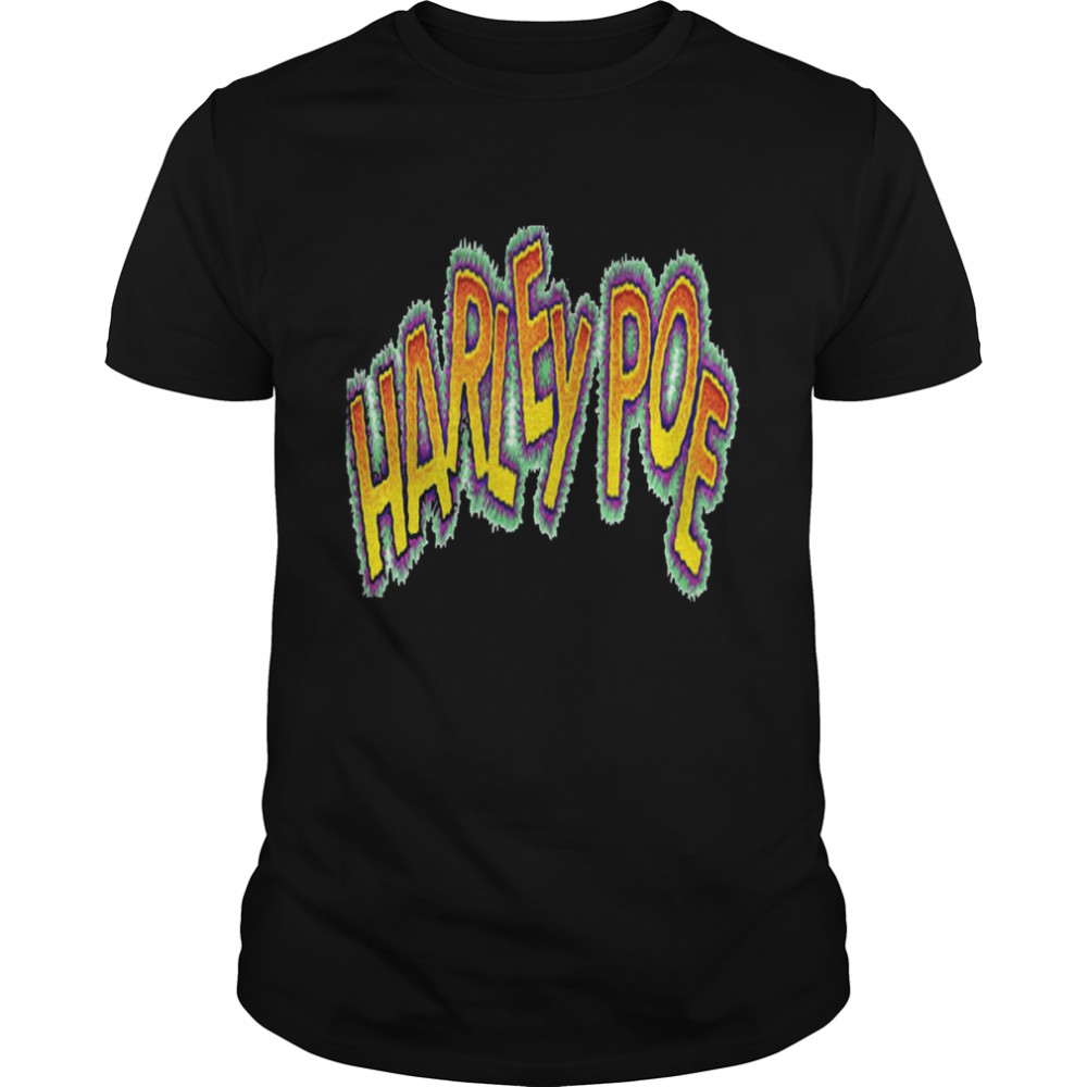 Retro Text Logo Harley Poe Folk Punk shirt