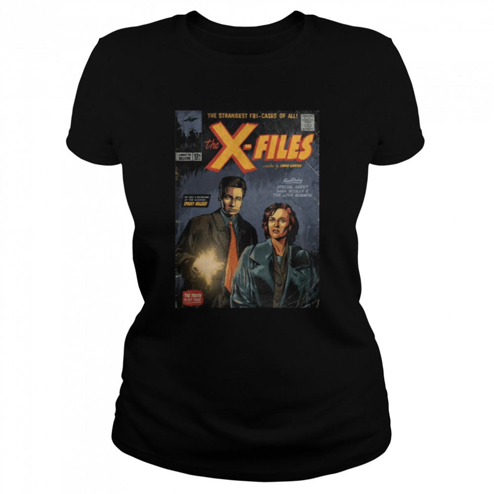 The Xfiles Mulder And Scully Comic Style shirt Classic Women's T-shirt