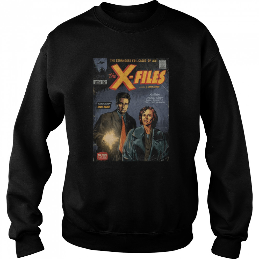 The Xfiles Mulder And Scully Comic Style shirt Unisex Sweatshirt