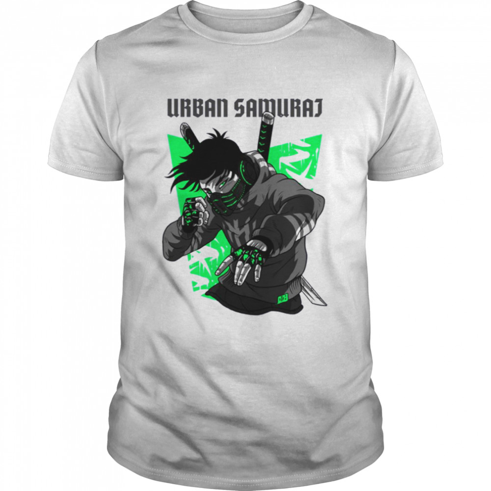 Urban Samurai Modern Warrior Cyberpunk Katana shirt Classic Men's T-shirt