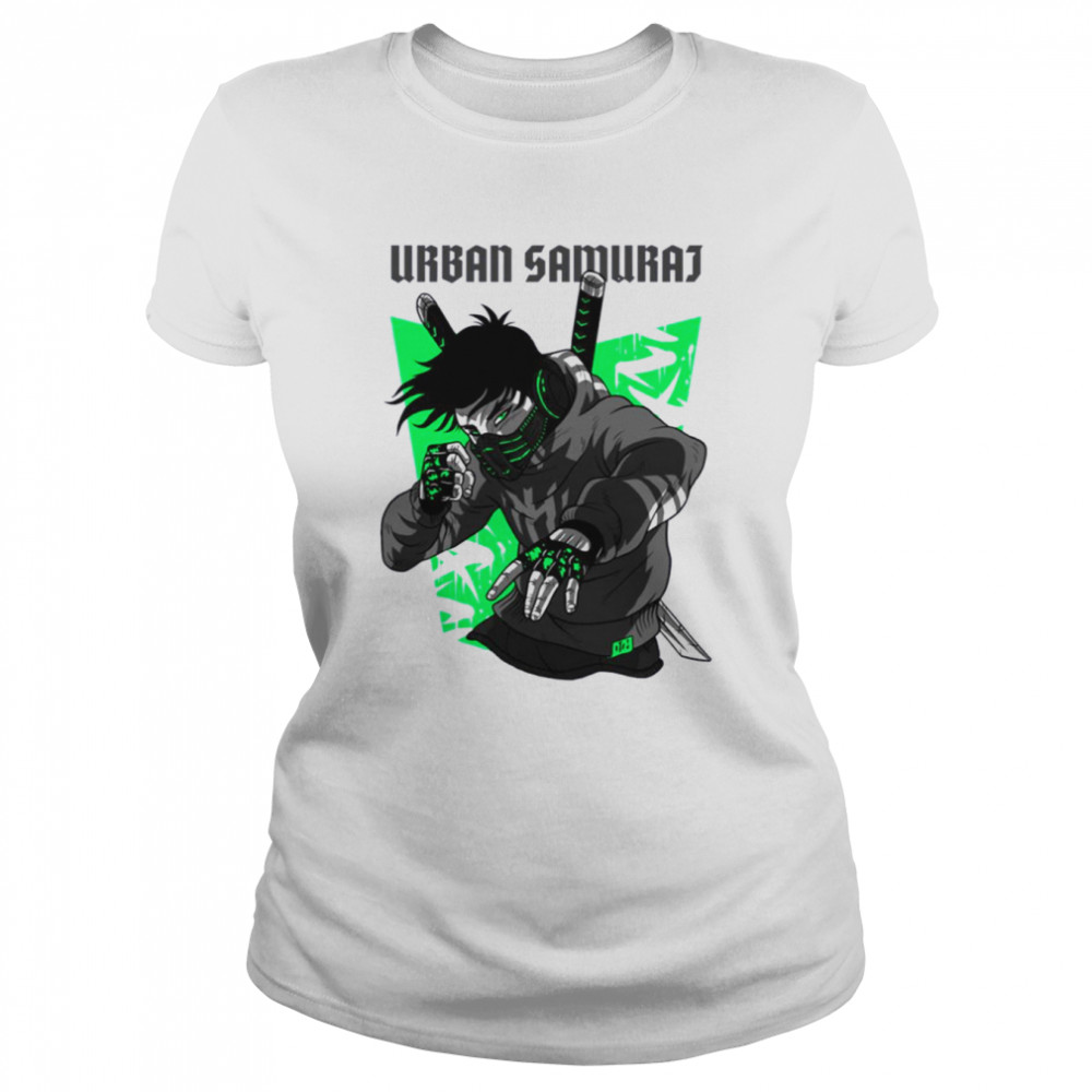 Urban Samurai Modern Warrior Cyberpunk Katana shirt Classic Women's T-shirt