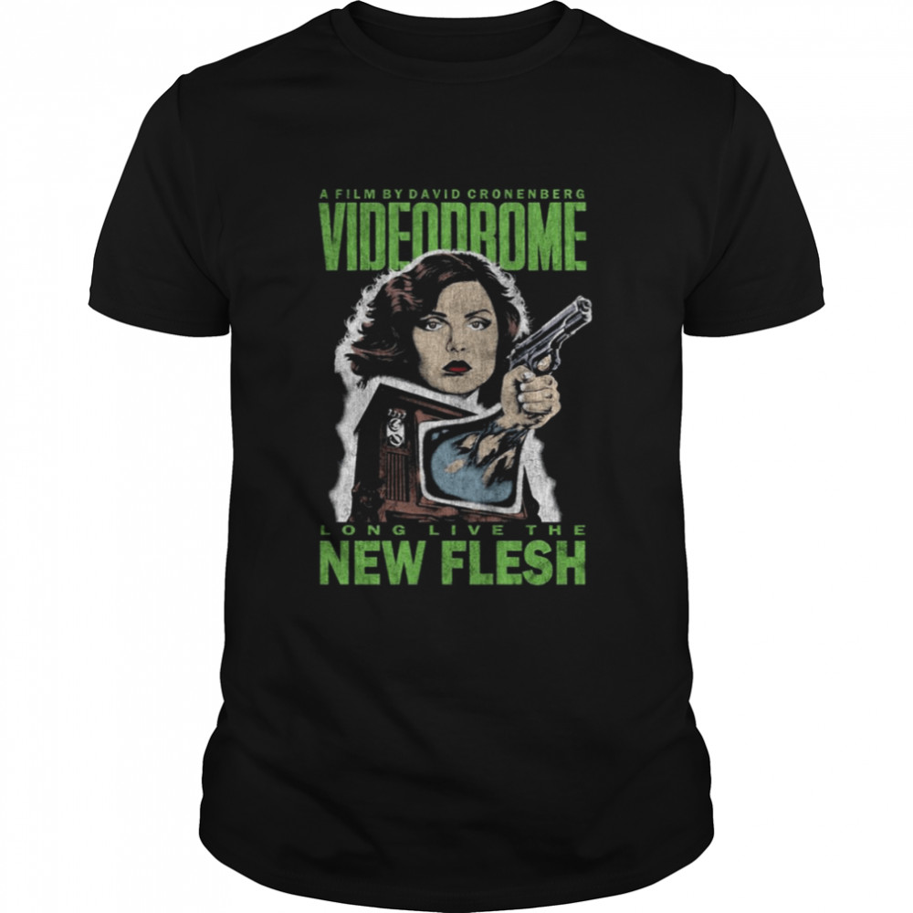 Videodrome Distressed David Cronenberg Sci Fi Horror shirt Classic Men's T-shirt