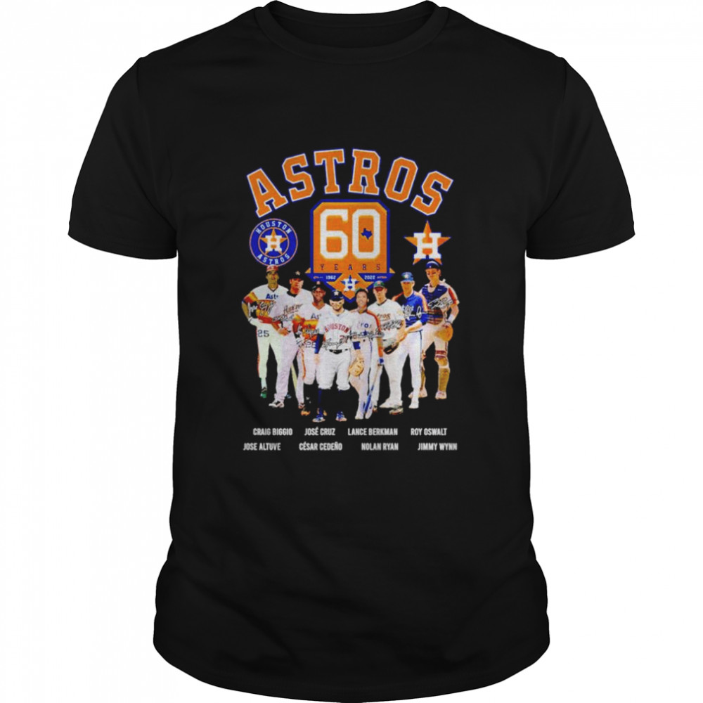 Houston Astros best players signatures shirt