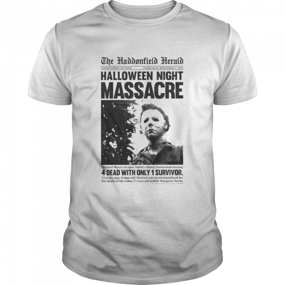 Michael Myers Headline Halloween 80s 90s Horror shirt