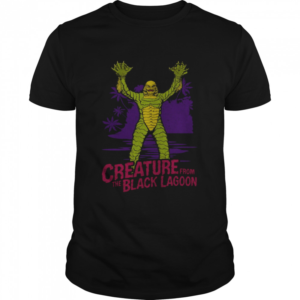 Neon Creature From The Black Lagoon 80s 90s Horror shirt