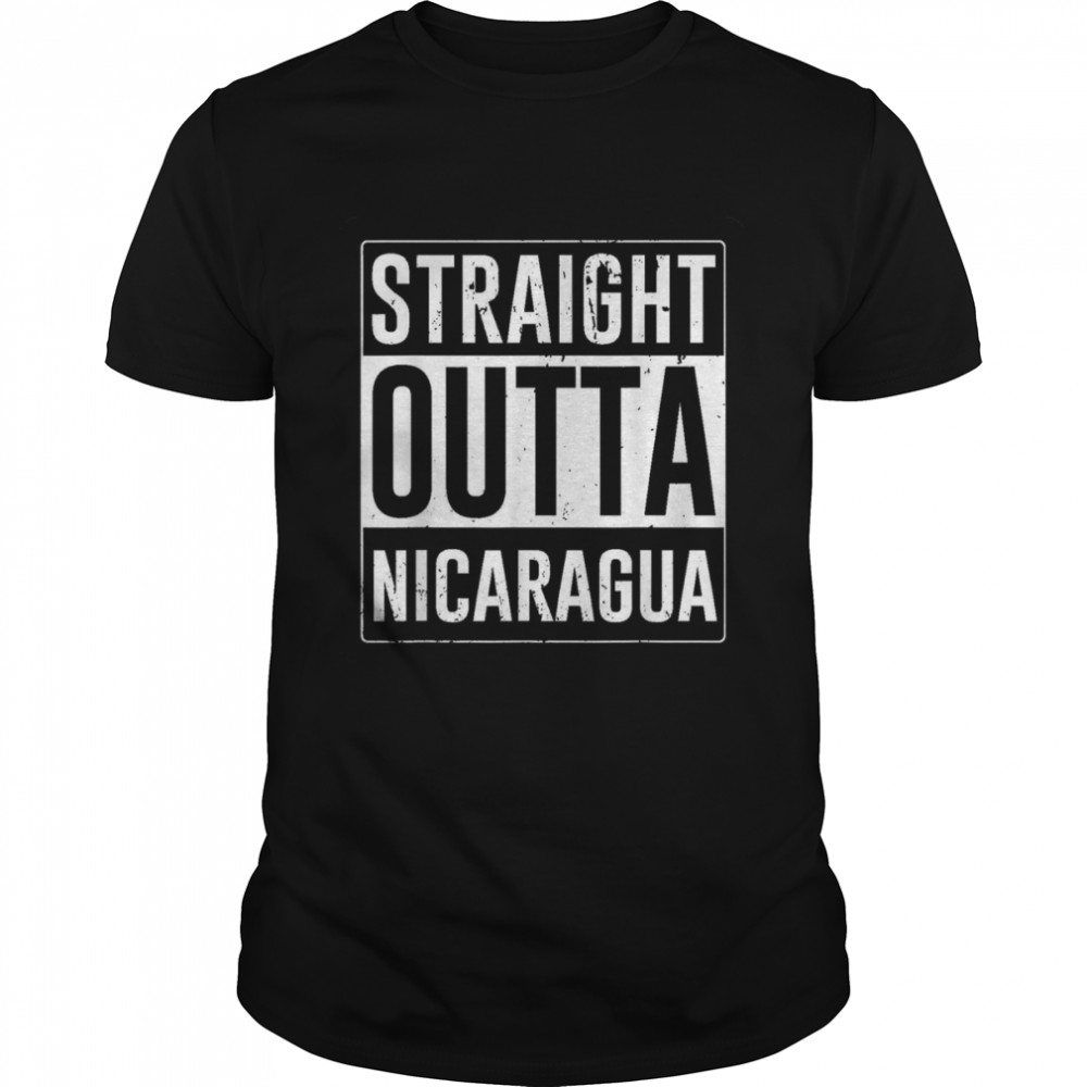 Nicaraguan Blue Flag De Nicaragua Straight Outta Nicaragua T-Shirt