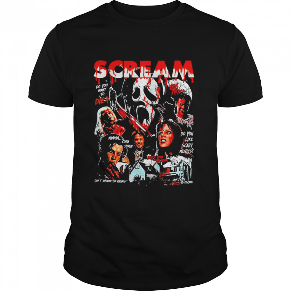 Scream Movie Horror Movie Fan Style 2022 Retro T-shirt