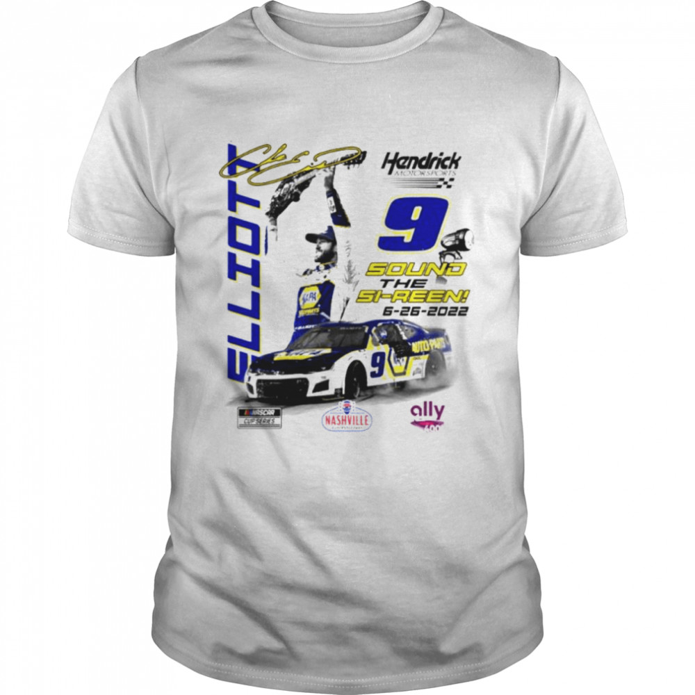 Chase Elliot Checkered Flag White 2022 Ally 400 Race Winner T-shirt Classic Men's T-shirt