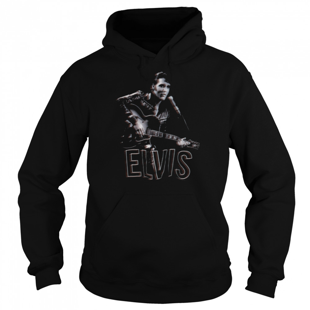 Elvis Presley Mens Size Large 2016 Crew Neck Adult Black T- Unisex Hoodie
