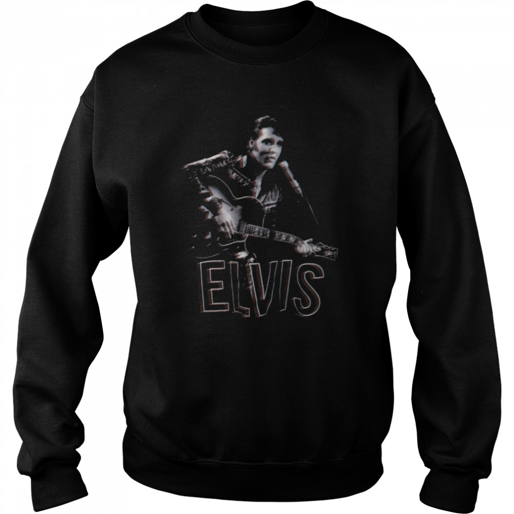 Elvis Presley Mens Size Large 2016 Crew Neck Adult Black T- Unisex Sweatshirt