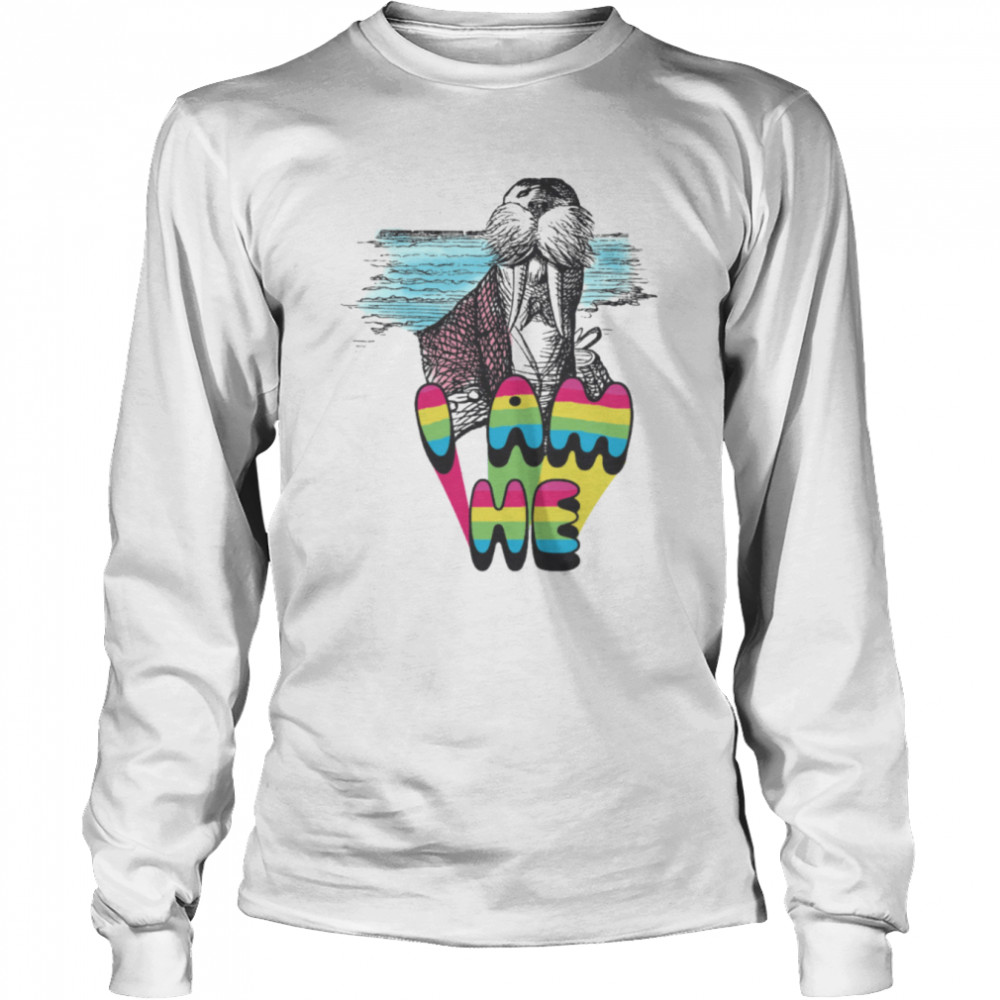 Inspired By The Fab Four I Am He Walrus Picture Long Sleeved T-shirt