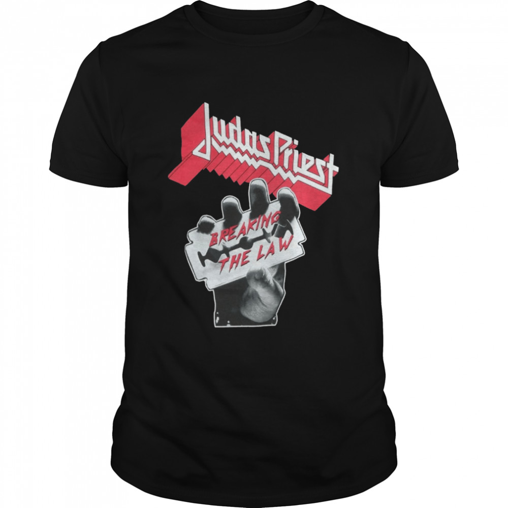 Judas Priest Breaking The Law Retro Print Licensed Shirt