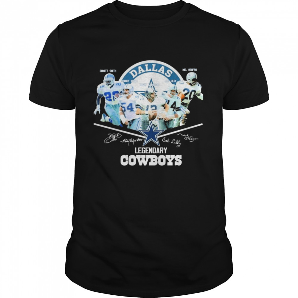 Legendary Dallas Cowboys Team Football Signatures Shirt