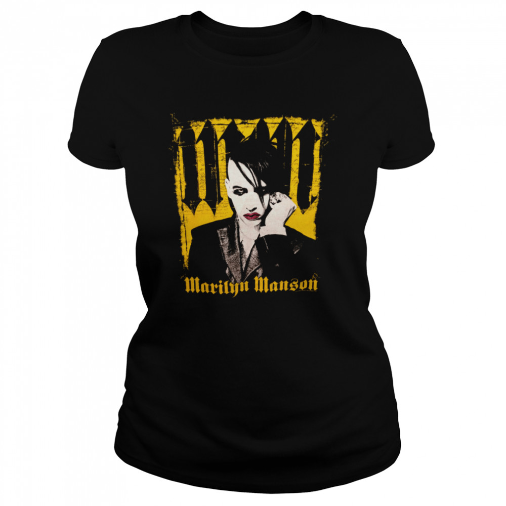 Marilyn Manson 2004 Against All Gods American Tour Black Goth Small shirt Classic Women's T-shirt
