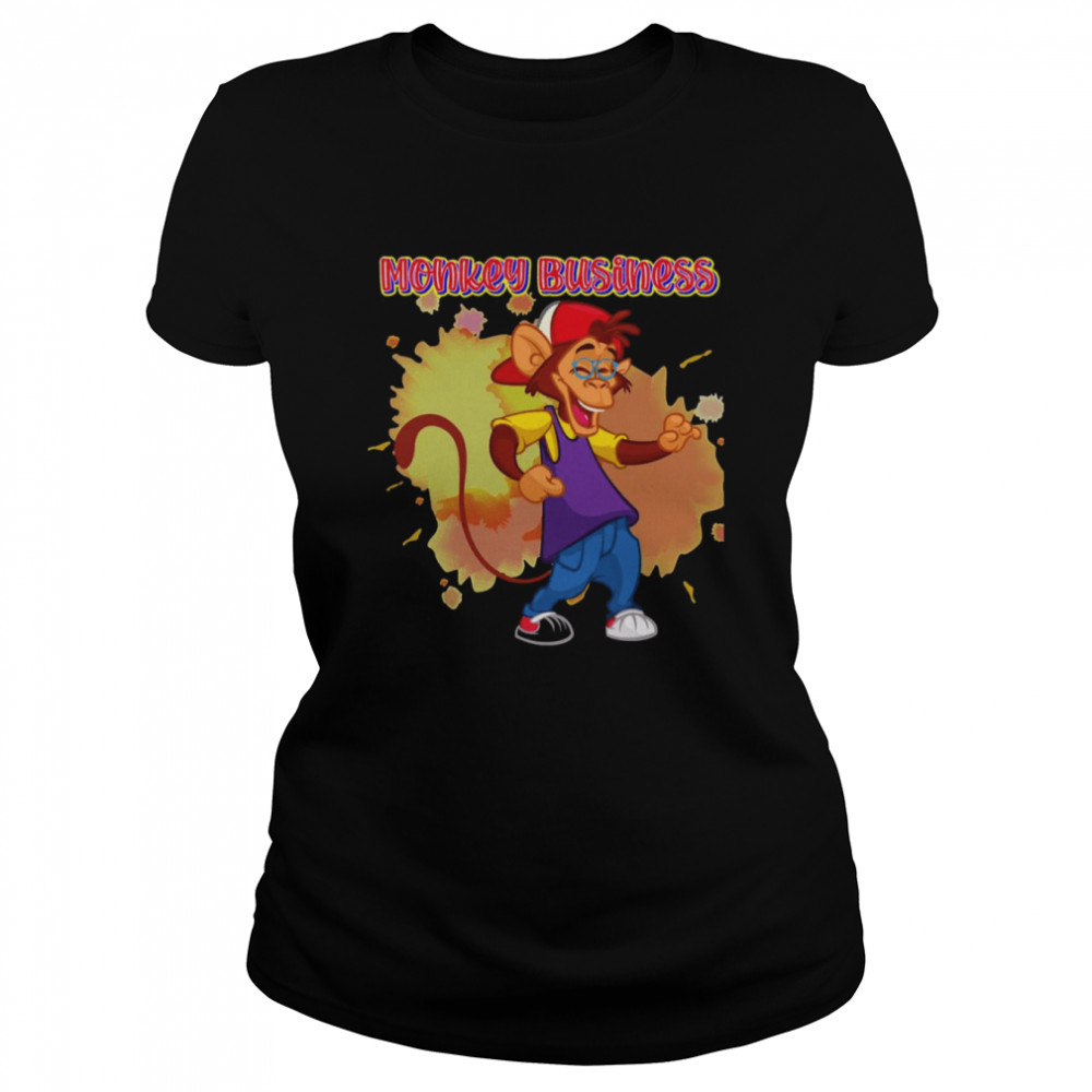 Monkey Business A Fun Design With A Cheeky Monkey Star shirt Classic Women's T-shirt