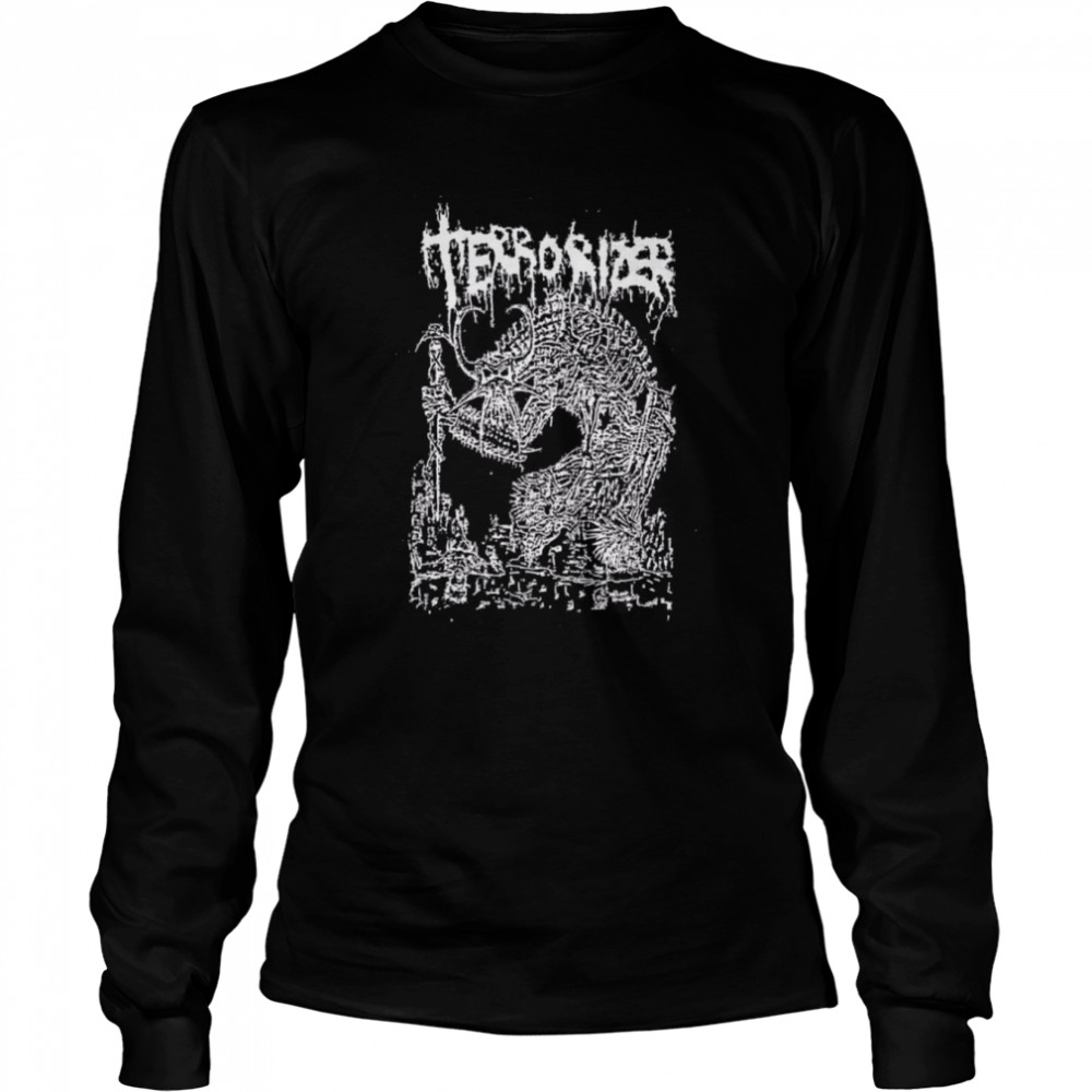 Retro Art Terrorizer Rock Band shirt Long Sleeved T-shirt