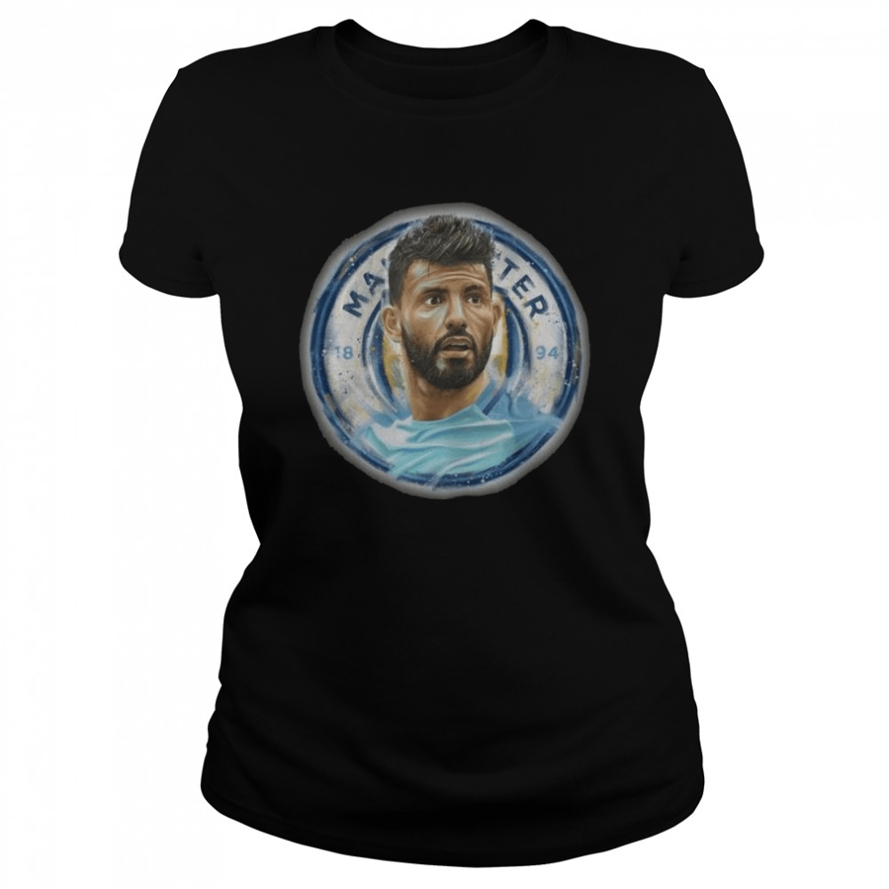 Sergio Aguero Football Manchester City Kun Aguero De Bruyne Champions T- Classic Women's T-shirt