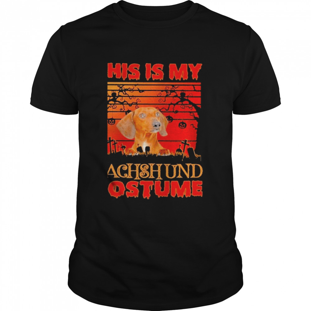 This is my Red Dachshund Costume vintage Halloween shirt