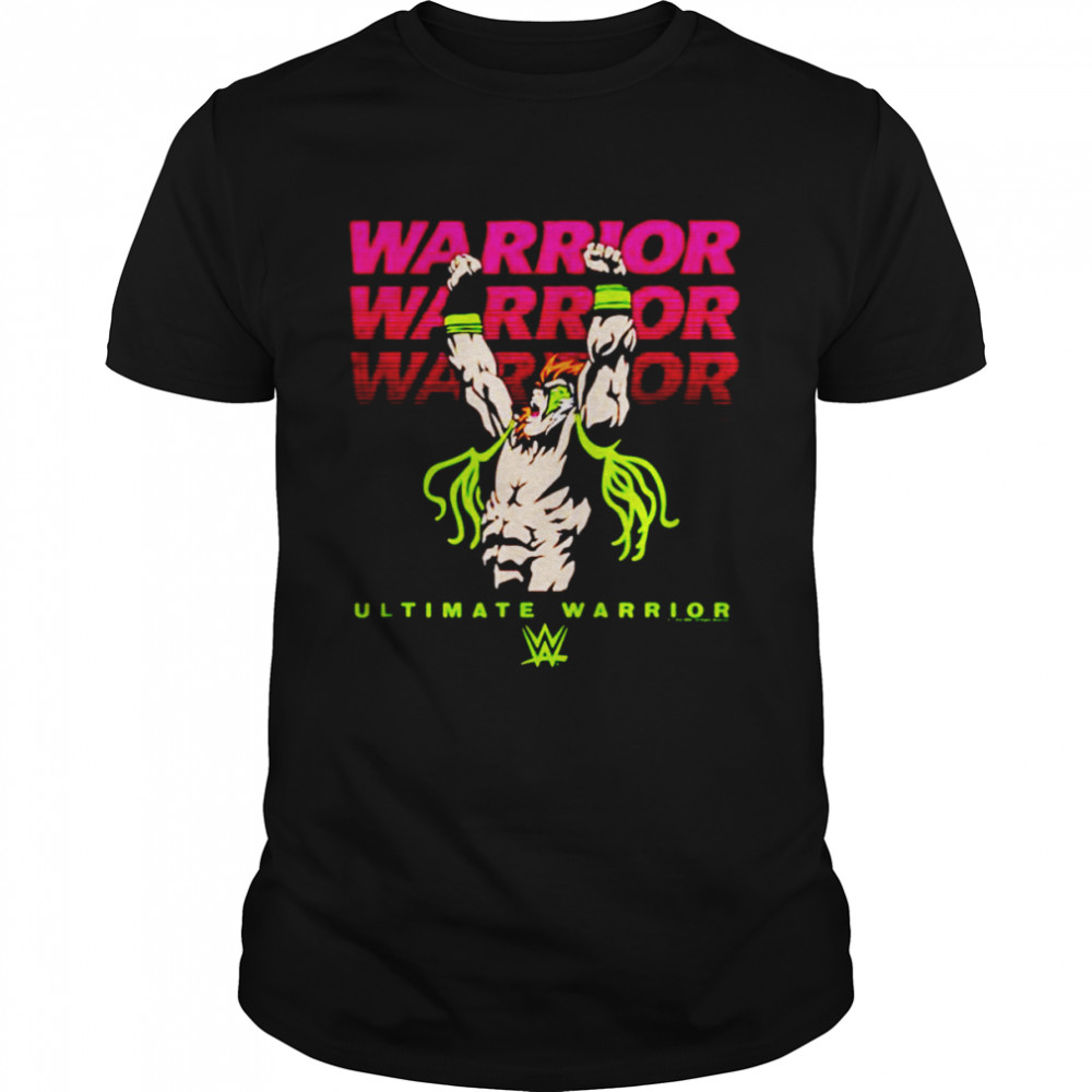 WWE Ultimate Warrior Text Stack Comic shirt
