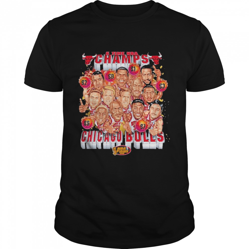 6 TIme NBA Champs Chicago Bulls Team NBA Finals 1998 shirt Classic Men's T-shirt