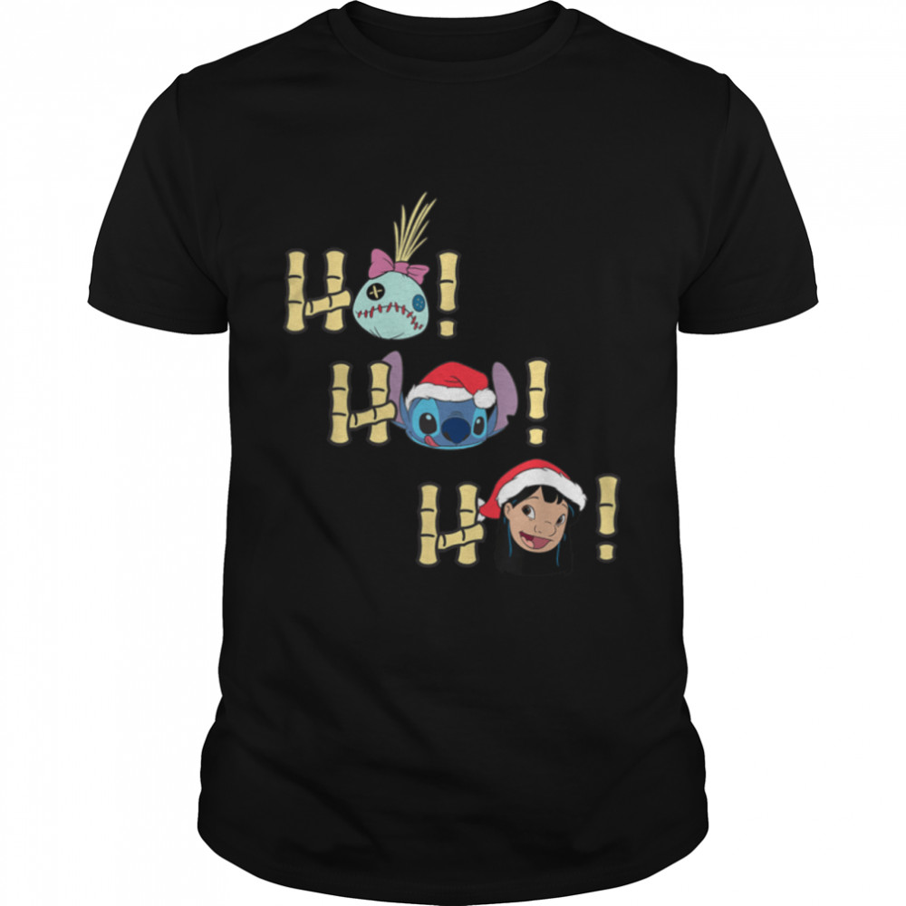 Disney Lilo and Stitch Ho Ho Ho Holiday T- T- B07MQZJSMV Classic Men's T-shirt