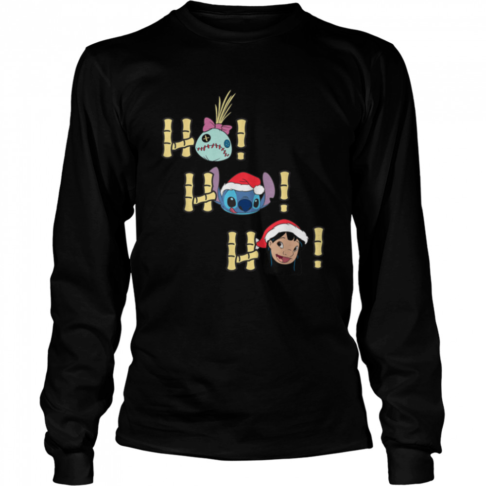 Disney Lilo and Stitch Ho Ho Ho Holiday T- T- B07MQZJSMV Long Sleeved T-shirt