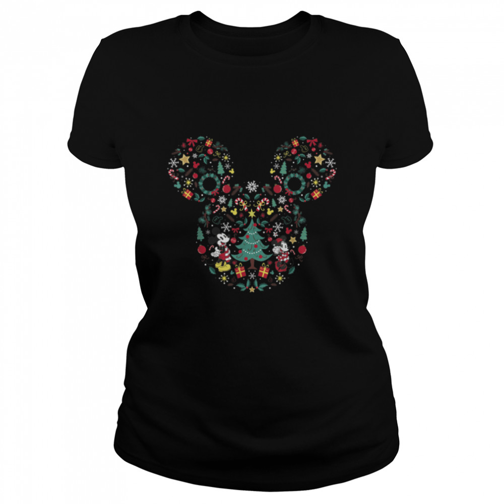 Disney Mickey And Minnie Christmas Mashup T- B081ZSKBVM Classic Women's T-shirt