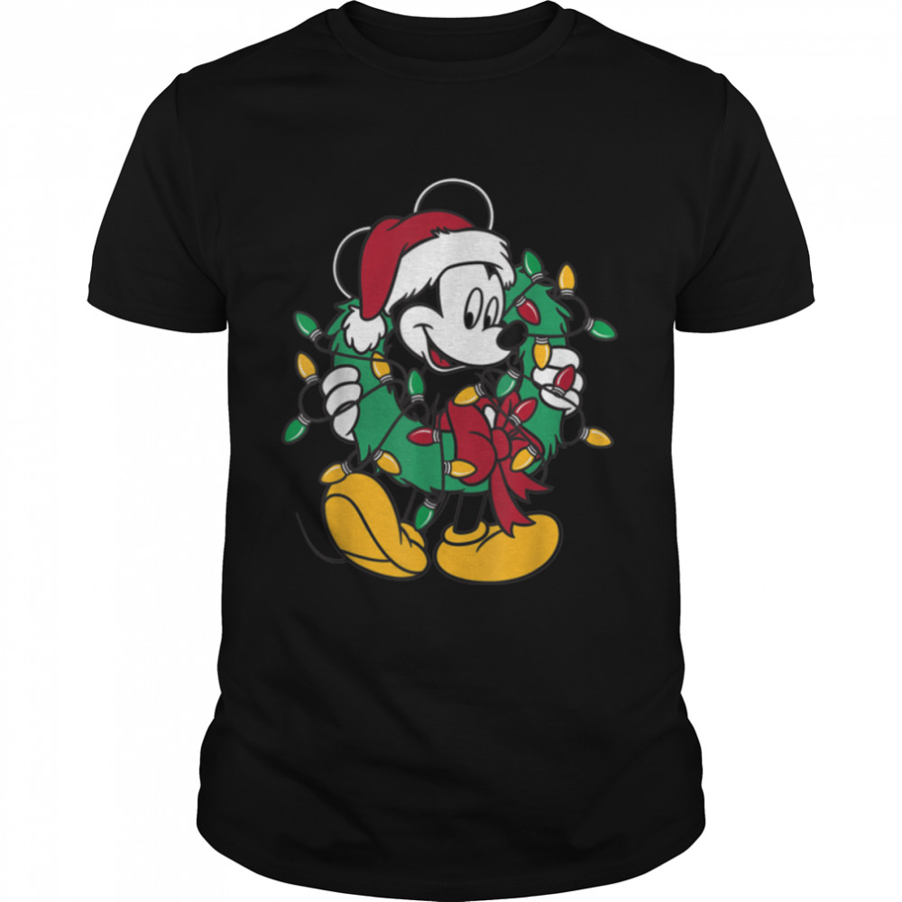 Disney Mickey Mouse Christmas Lights T- B07G7R2X69 Classic Men's T-shirt