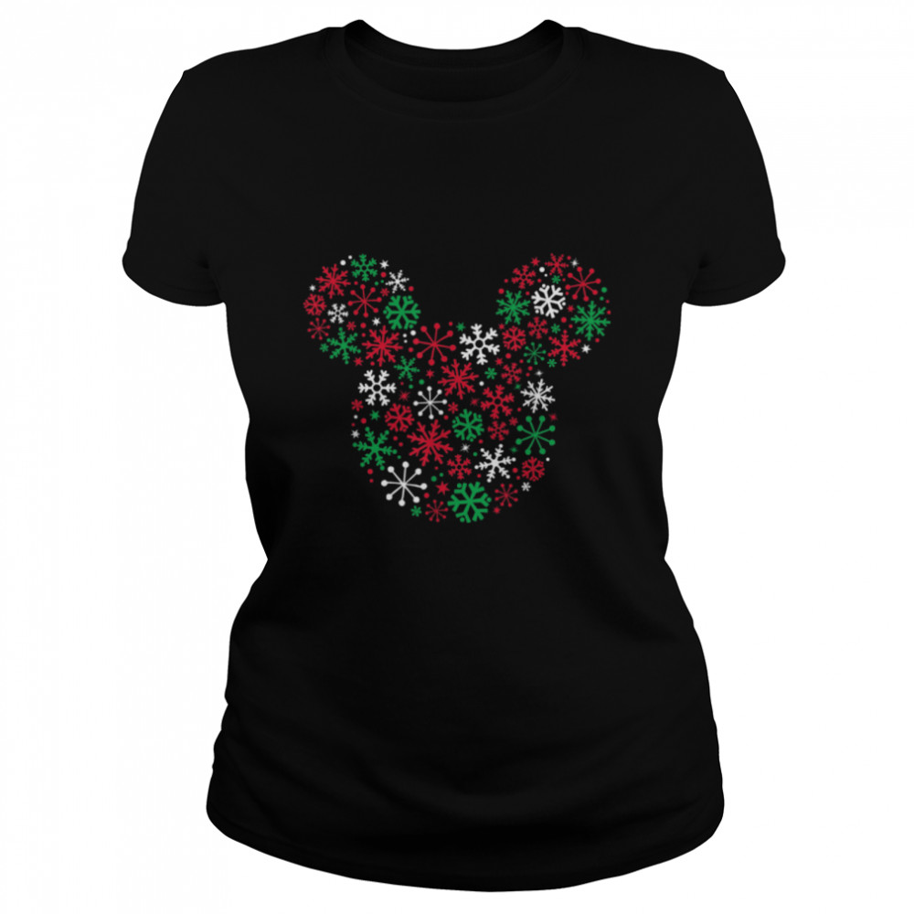 Disney Mickey Mouse Icon Holiday Snowflakes T- B07YNJ36HN Classic Women's T-shirt