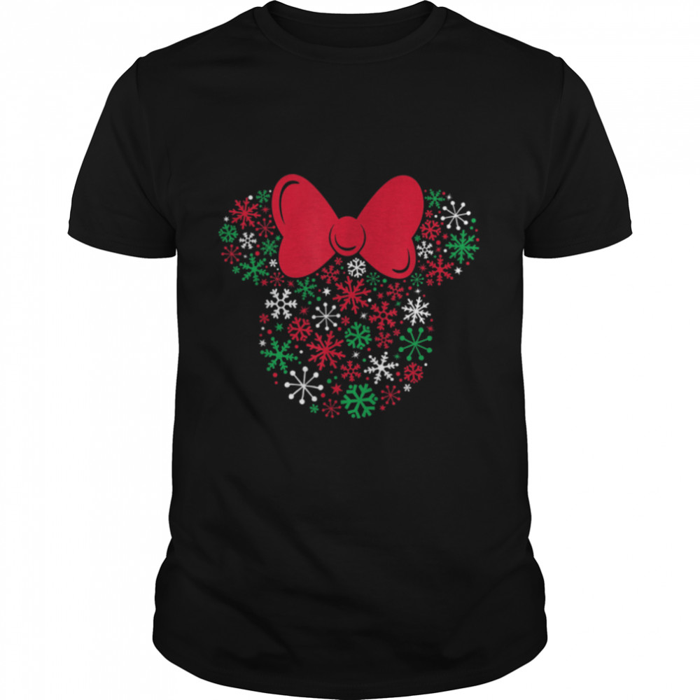 Disney Minnie Mouse Icon Holiday Snowflakes T-Shirt B07YNJSLJZ