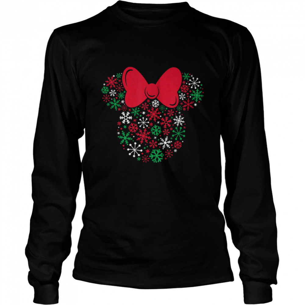 Disney Minnie Mouse Icon Holiday Snowflakes T- B07YNJSLJZ Long Sleeved T-shirt