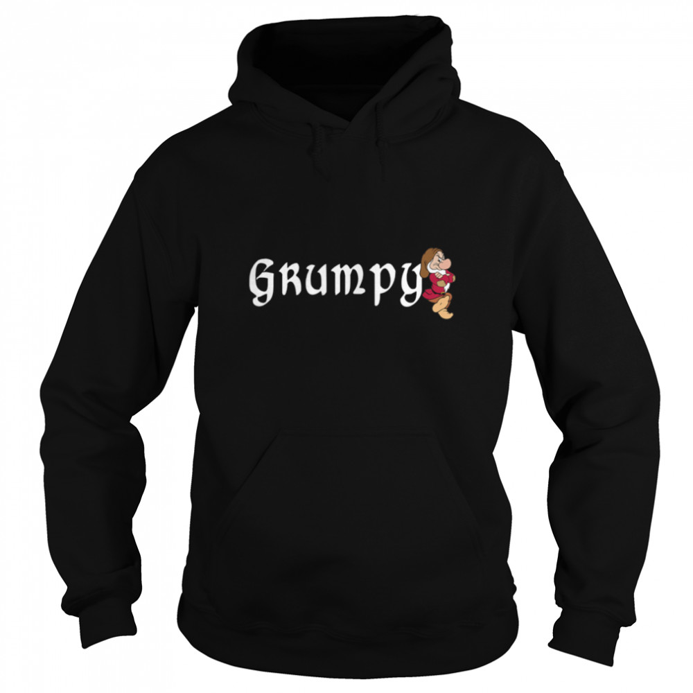 Disney Snow White Grumpy Leaning On Name Banner T- B08SKGZQNF Unisex Hoodie