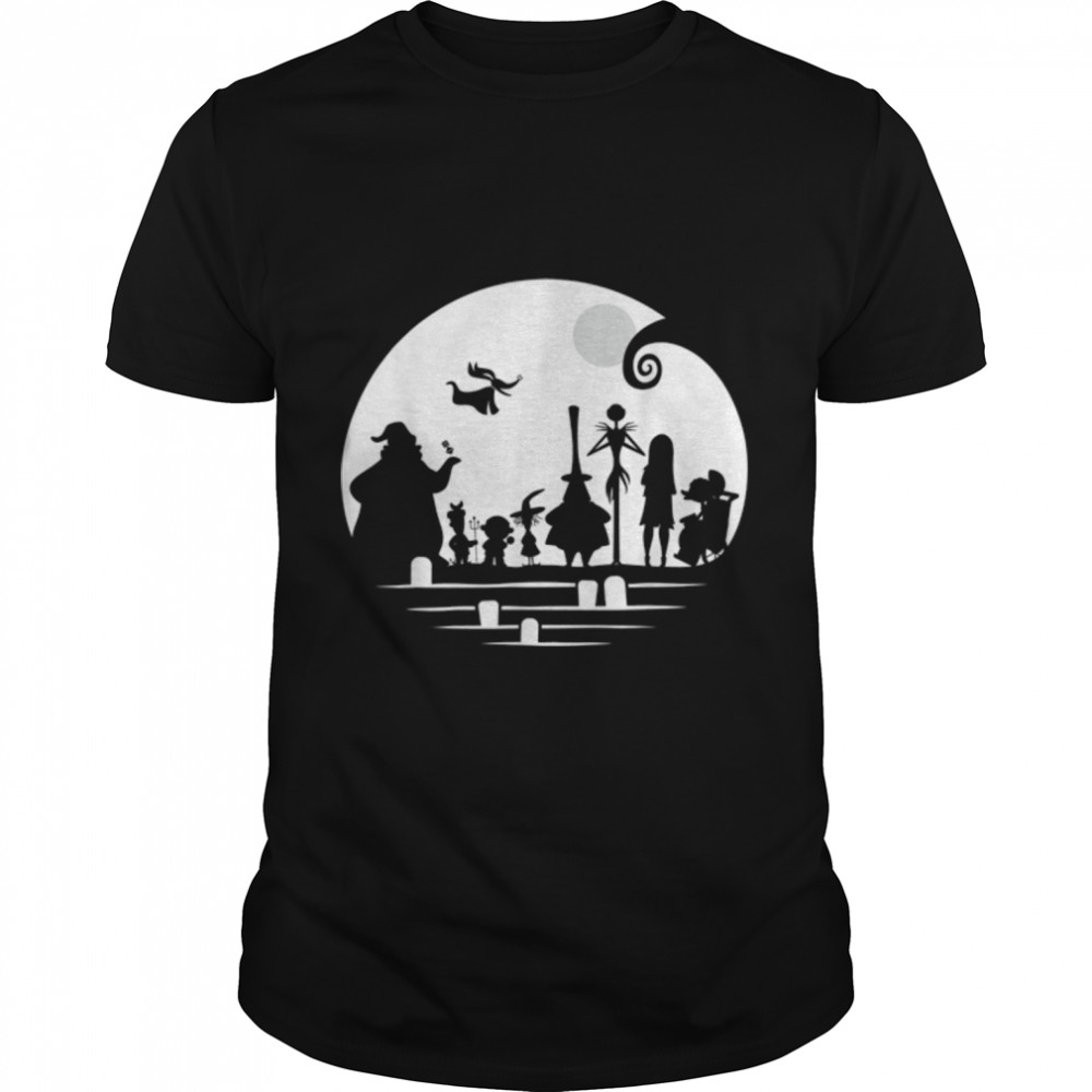 Disney The Nightmare Before Christmas Character Silhouette T- B08CYR7WCR Classic Men's T-shirt