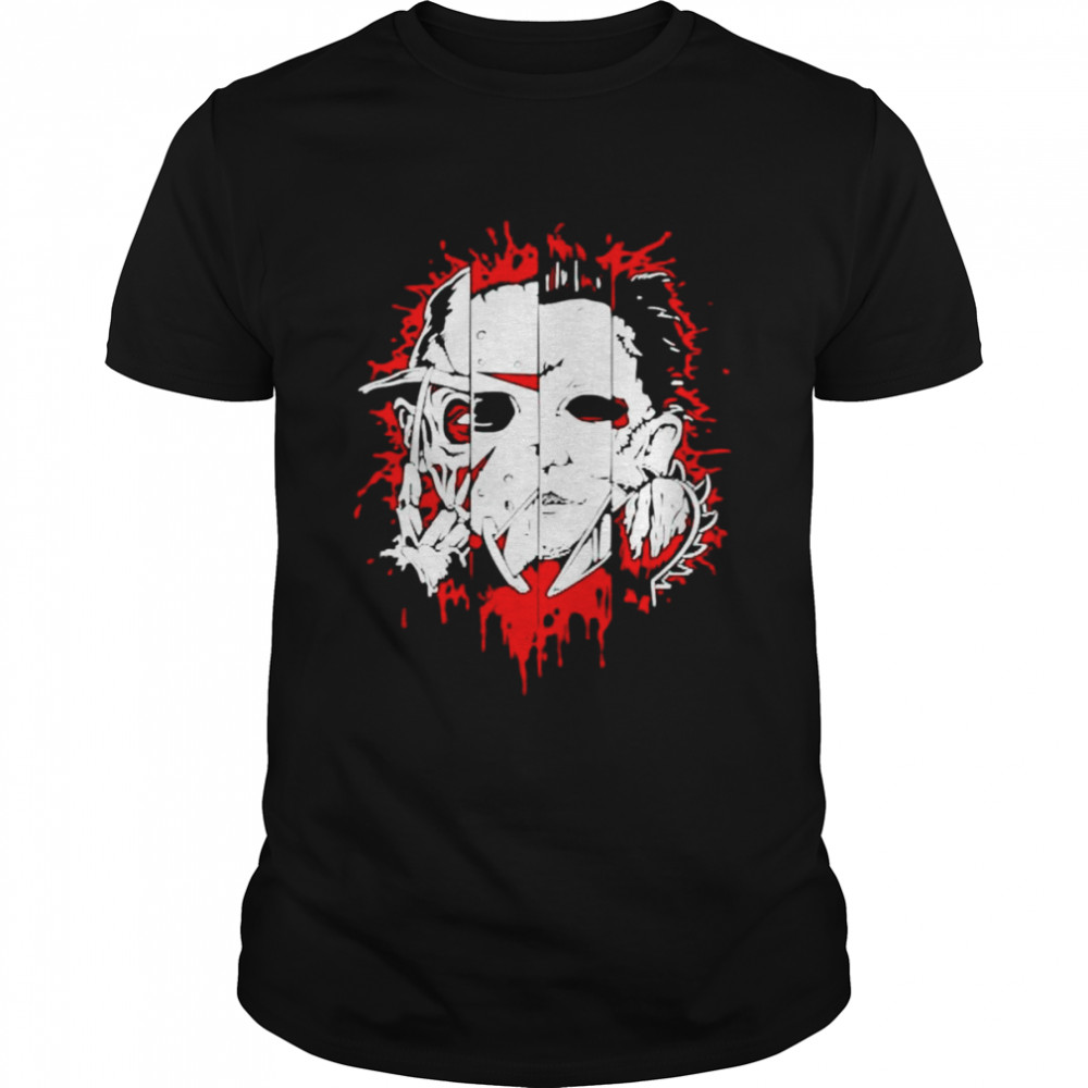 Face of Evil Freddie Jason Michael Leather Halloween shirt