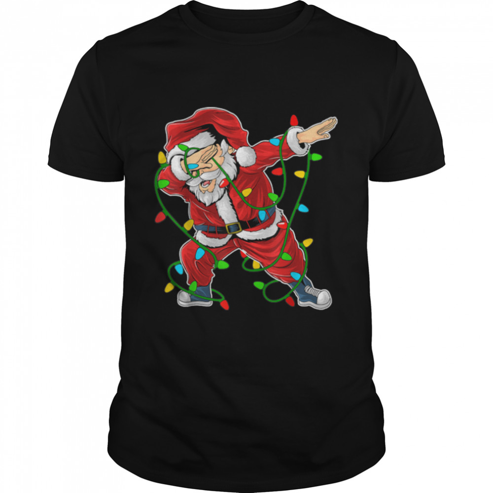 Family Christmas Shirt Funny Santa Christmas Lights T-Shirt B08NKZ5WLT