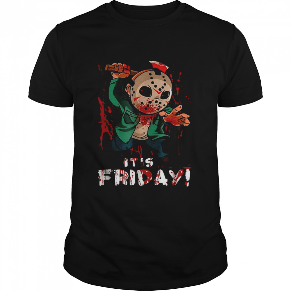Friday 13th Funny Halloween Horror Graphic Horror Movie Cartoon Style shirt