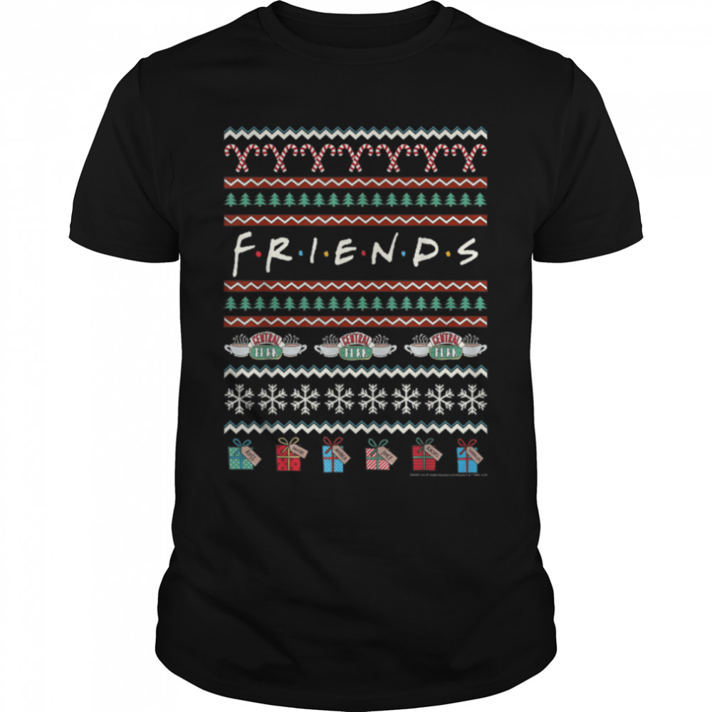 Friends Christmas Logo Ugly Sweater Style T-Shirt B08CWN6LGN