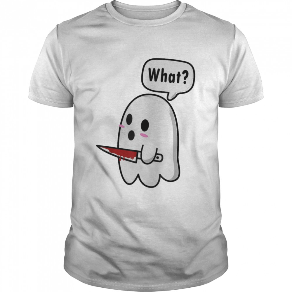 Murderous Kawaii Ghost with Knife Halloween T- Classic Men's T-shirt
