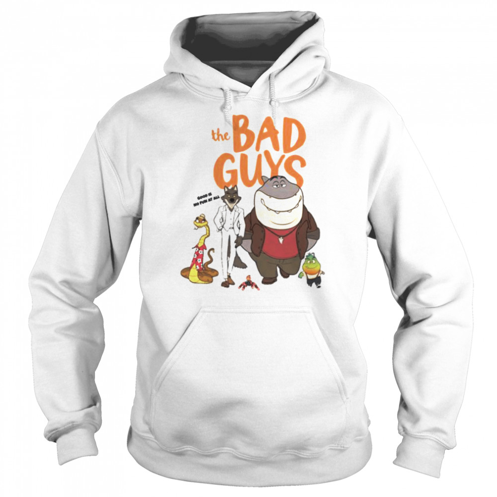 The Bad Guys 2022 Film Movie Cartoon Book Bad Shark Guys Bad Wolf shirt Unisex Hoodie
