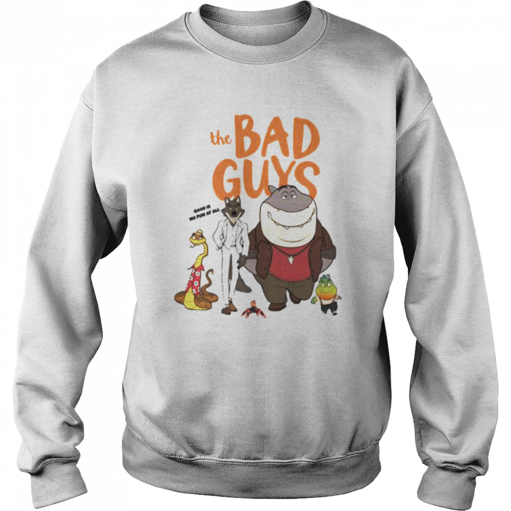 The Bad Guys 2022 Film Movie Cartoon Book Bad Shark Guys Bad Wolf shirt Unisex Sweatshirt