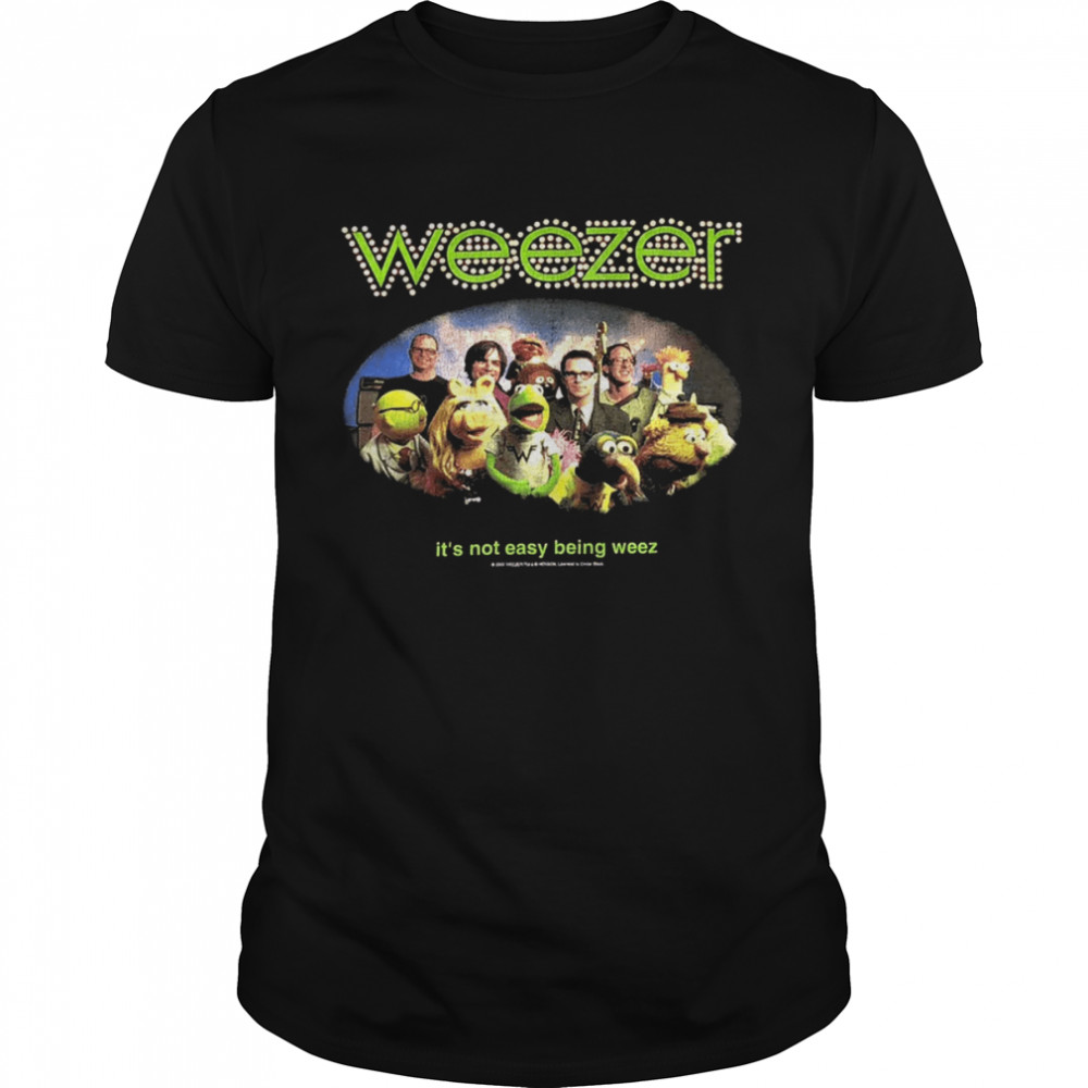 Weezer 2002 It’s Not Easy Being Weez The Muppets Collab Black Concert shirt