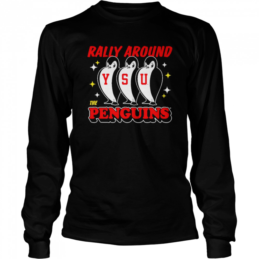 YSU Retro Rally Around the Penguins shirt Long Sleeved T-shirt